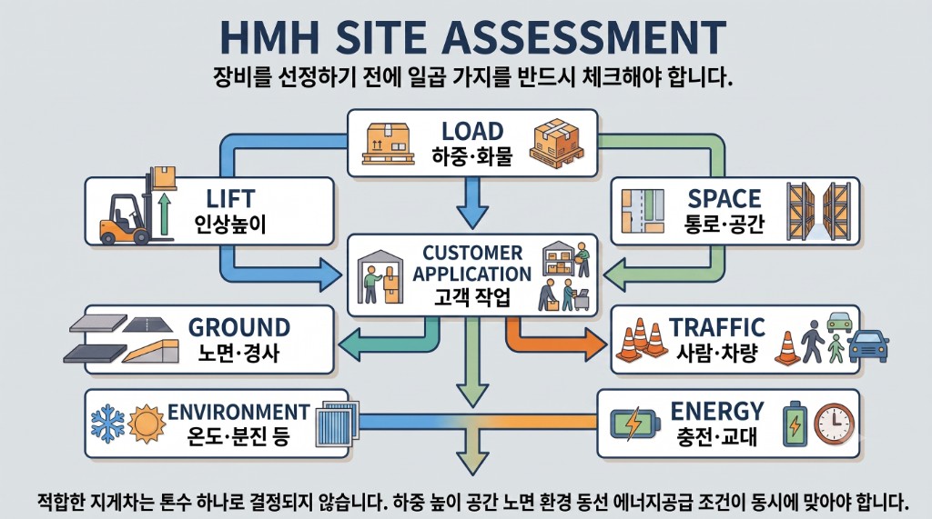 HMH SITE ASSESSMENT — 장비 선정 전 일곱 가지 체크